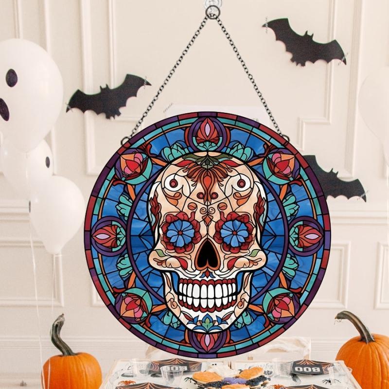 Halloween Skull Window and Door Decor