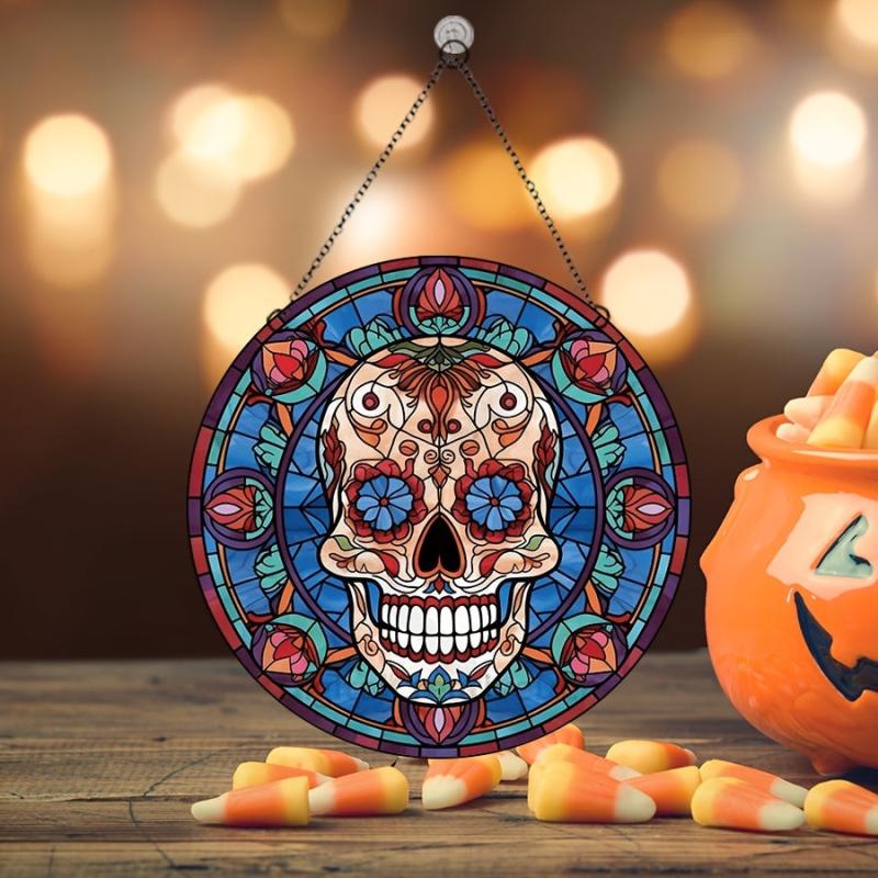 Halloween Skull Window and Door Decor
