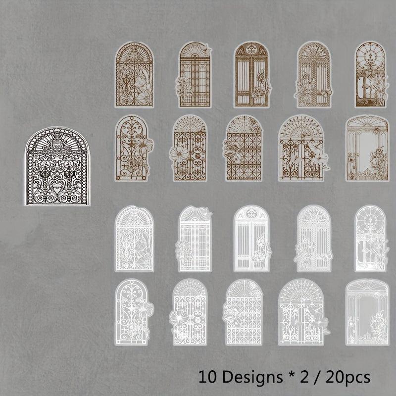 Gothic Castle Series Stickers - European Classical Door & Window Decoration