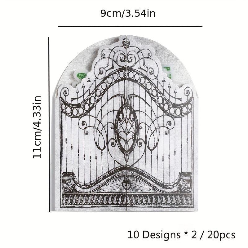 Gothic Castle Series Stickers - European Classical Door & Window Decoration