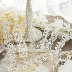 10pcs Dreamlike Series Lace Material Long Strip Hollow Paper Pack