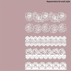 10pcs Dreamlike Series Lace Material Long Strip Hollow Paper Pack
