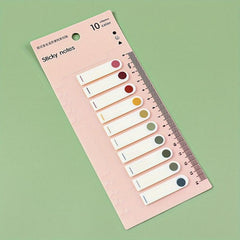 200pcs Morandi Sticky Notes Student Tearable Classification Index Sticker