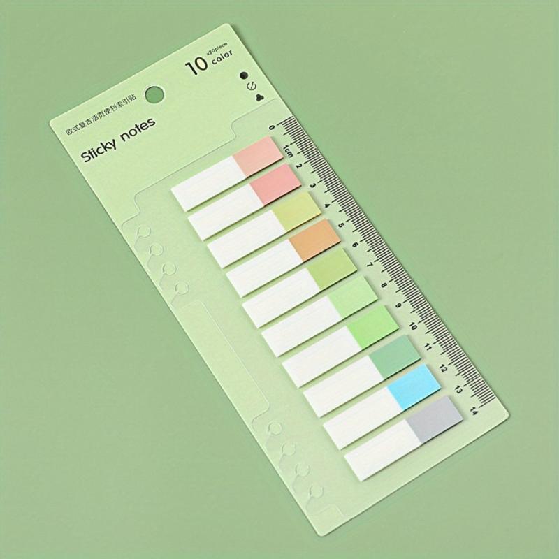 200pcs Morandi Sticky Notes Student Tearable Classification Index Sticker