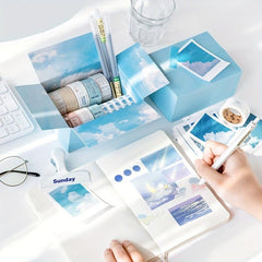 3pcs Scenery Storage Box Series Literary Hand Account Storage
