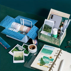 3pcs Scenery Storage Box Series Literary Hand Account Storage