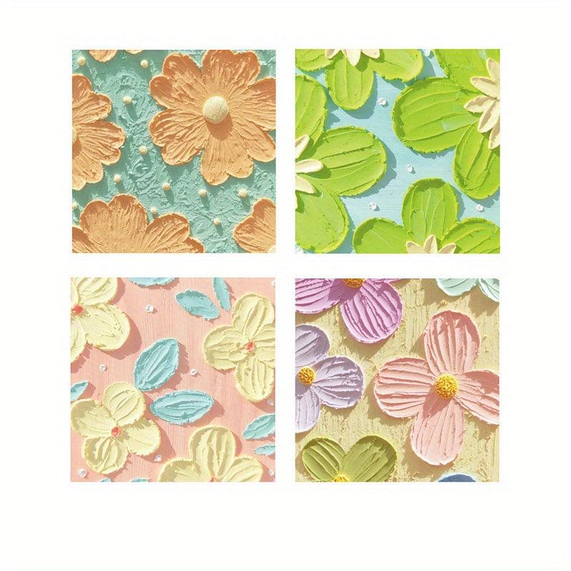 50 Sheets Painting Series Sticky Notes Student Portable Memo Pad