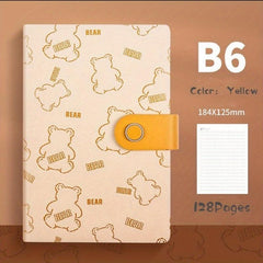 Bear Notebook 128 Sheet Lined Paper with Hasp