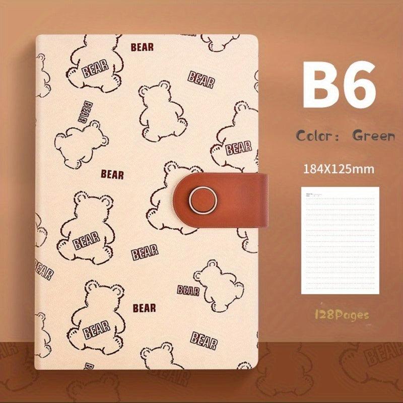 Bear Notebook 128 Sheet Lined Paper with Hasp