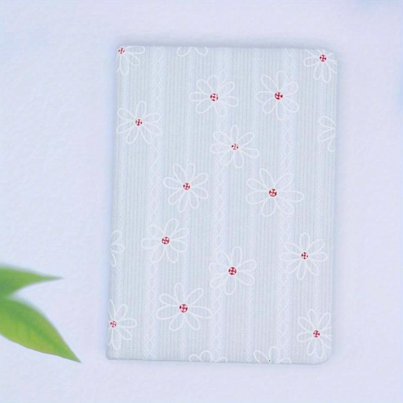 Flower Jacquard Horizontal Line Double Inner Page Pocket Student Stationery