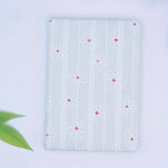 Flower Jacquard Horizontal Line Double Inner Page Pocket Student Stationery