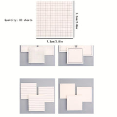 Sticky Notes Box Horizontal Lines Self Stick Note Pads for Office