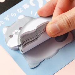 4pcs Mixed Office Notepad Cartoon Animal Memo Pad