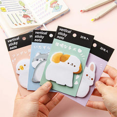 4pcs Mixed Office Notepad Cartoon Animal Memo Pad