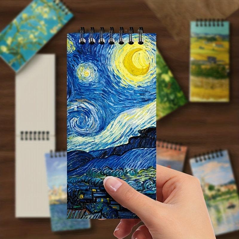 80sheets H5 Checkered Portable World Famous Painting Series Coil Book