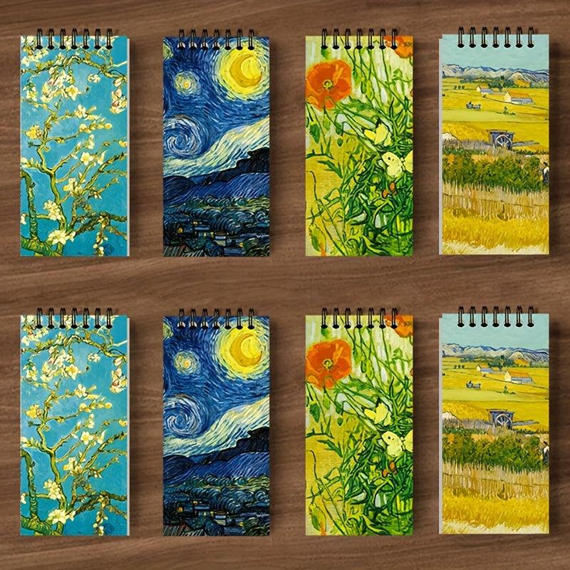 80sheets H5 Checkered Portable World Famous Painting Series Coil Book