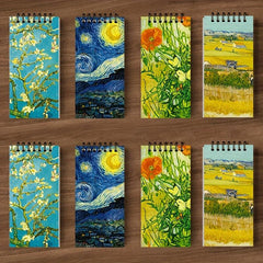 80sheets H5 Checkered Portable World Famous Painting Series Coil Book