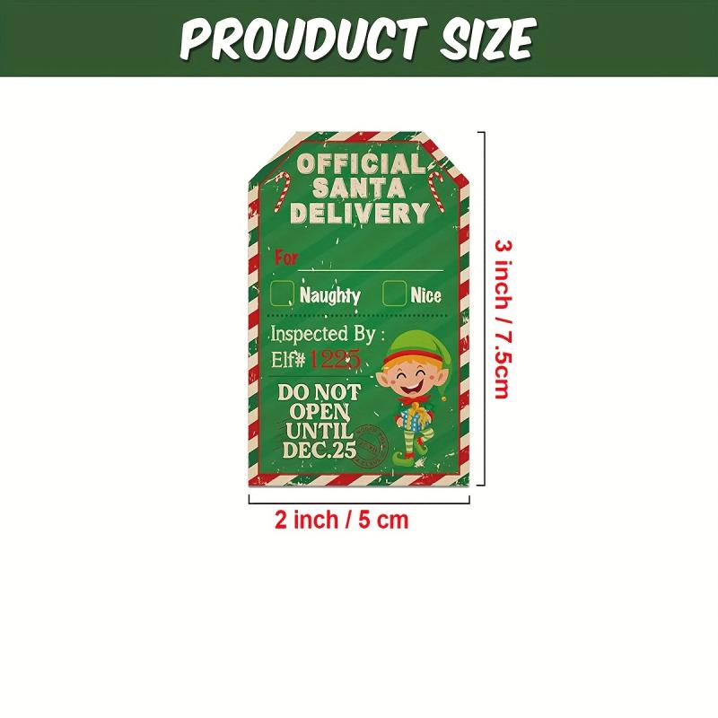 200 Christmas Stickers Roll Holiday Gift Packaging Decoration