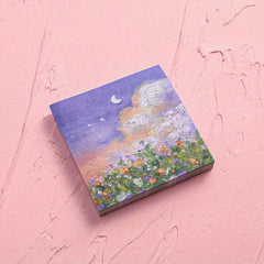 2pcs Prosperous Painting Sticky Notes - High Value Hand Account Scenery Memo Pad