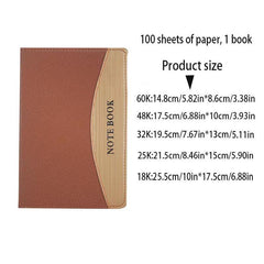 PU Leather Notebook 60K 18K Horizontal Line Business Office Learning