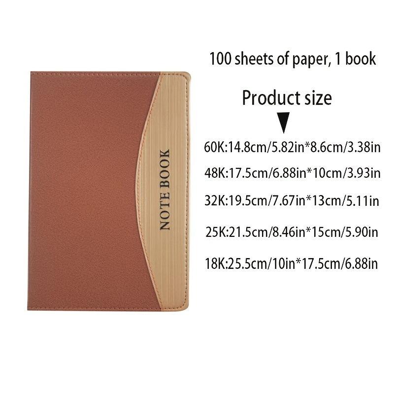 PU Leather Notebook 60K 18K Horizontal Line Business Office Learning