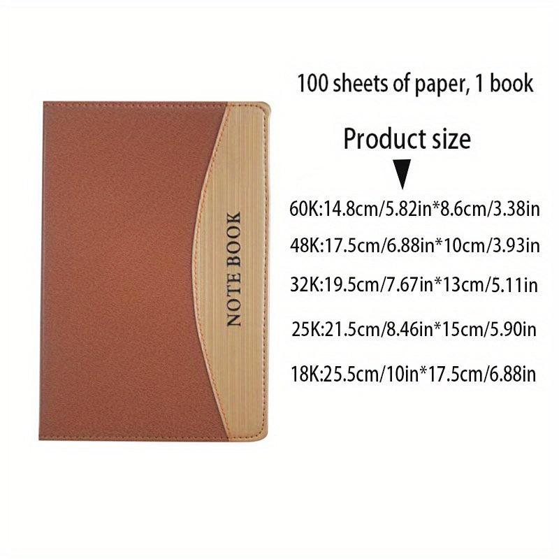 PU Leather Notebook 60K 18K Horizontal Line Business Office Learning