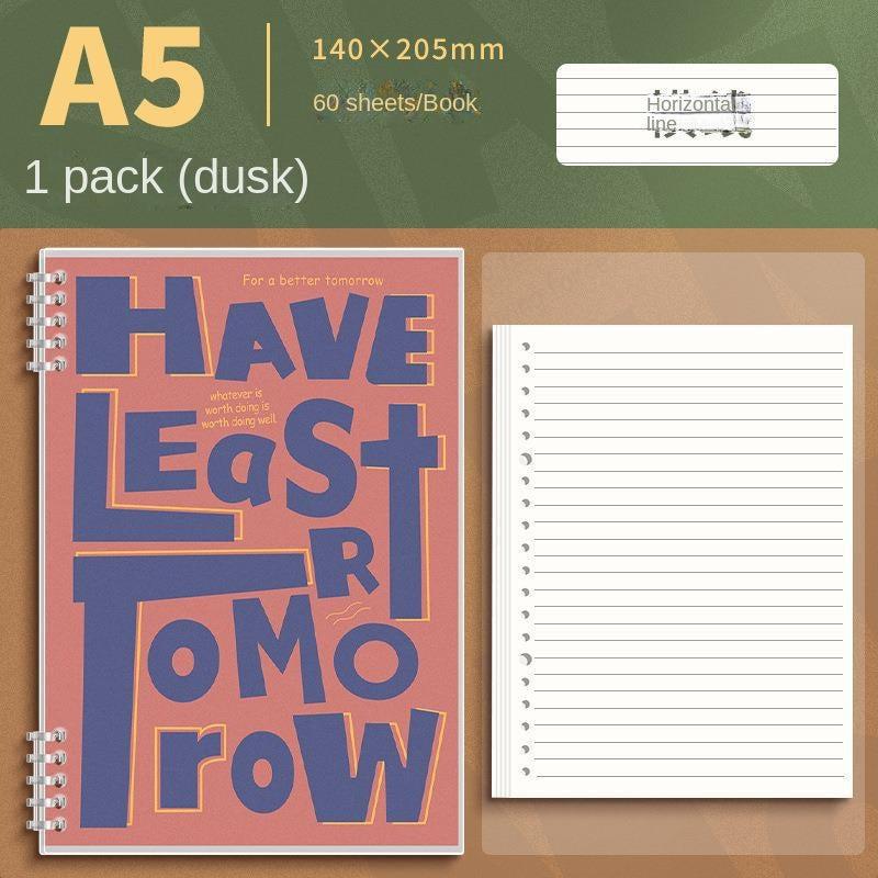 American Style Retro Loose Leaf Notebook Detachable Thickened Grid Notebook