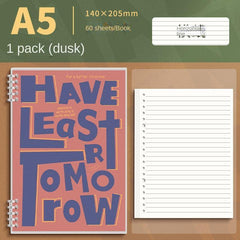 American Style Retro Loose Leaf Notebook Detachable Thickened Grid Notebook