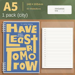 American Style Retro Loose Leaf Notebook Detachable Thickened Grid Notebook