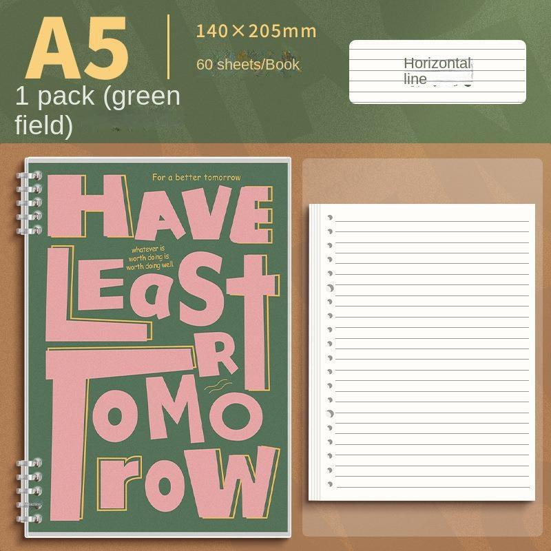 American Style Retro Loose Leaf Notebook Detachable Thickened Grid Notebook