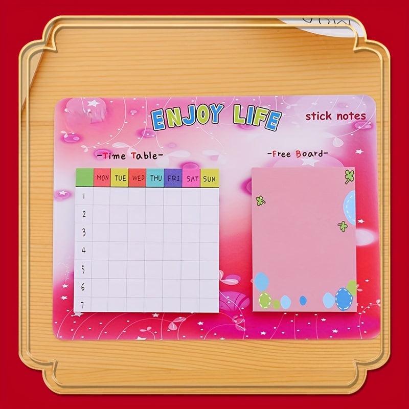 Student Plan Self Discipline Sticky Note Paper Creative Sticker Week Schedule