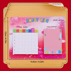 Student Plan Self Discipline Sticky Note Paper Creative Sticker Week Schedule