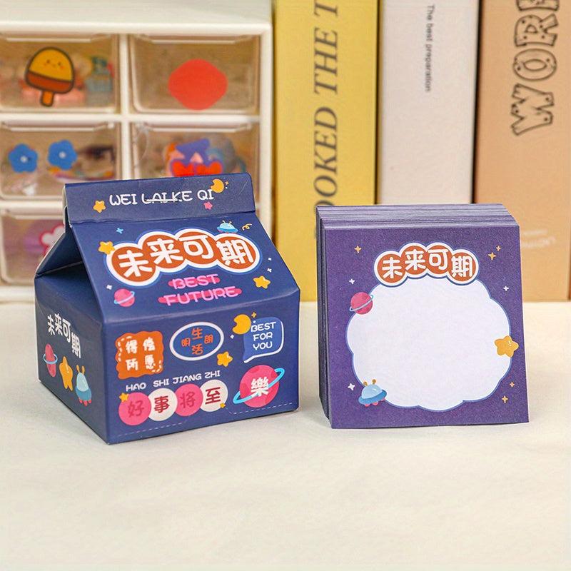 200pcs Box Cartoon Sticky Notes Writable For School Office