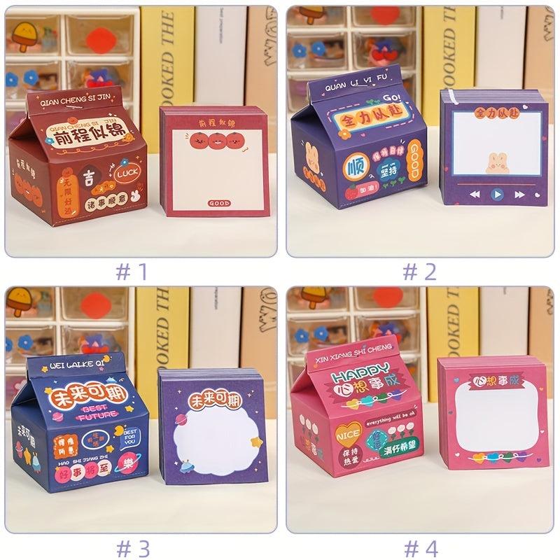 200pcs Box Cartoon Sticky Notes Writable For School Office