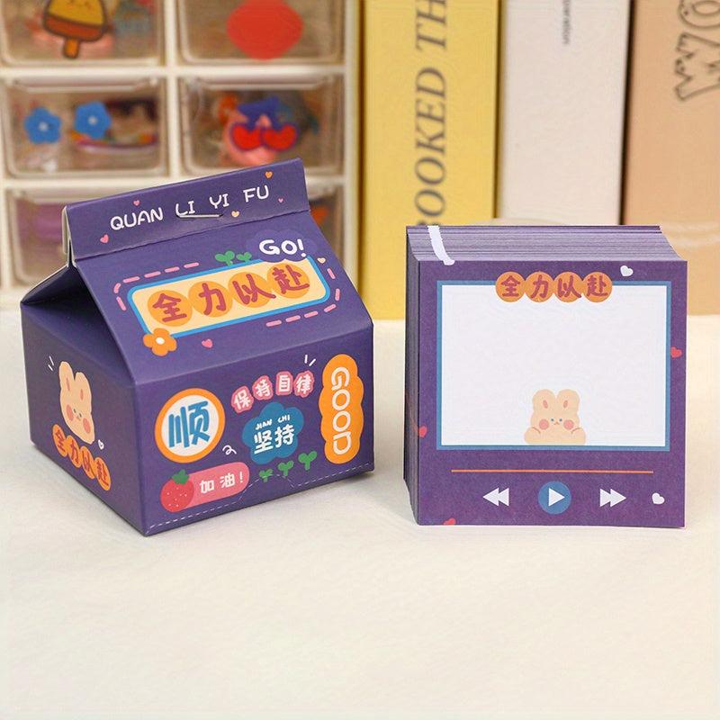 200pcs Box Cartoon Sticky Notes Writable For School Office