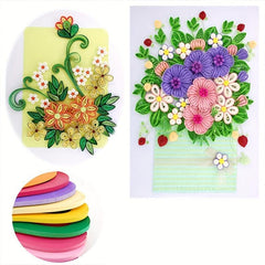 100pcs Monochrome 5mm Duct Paper Roll Painting Material