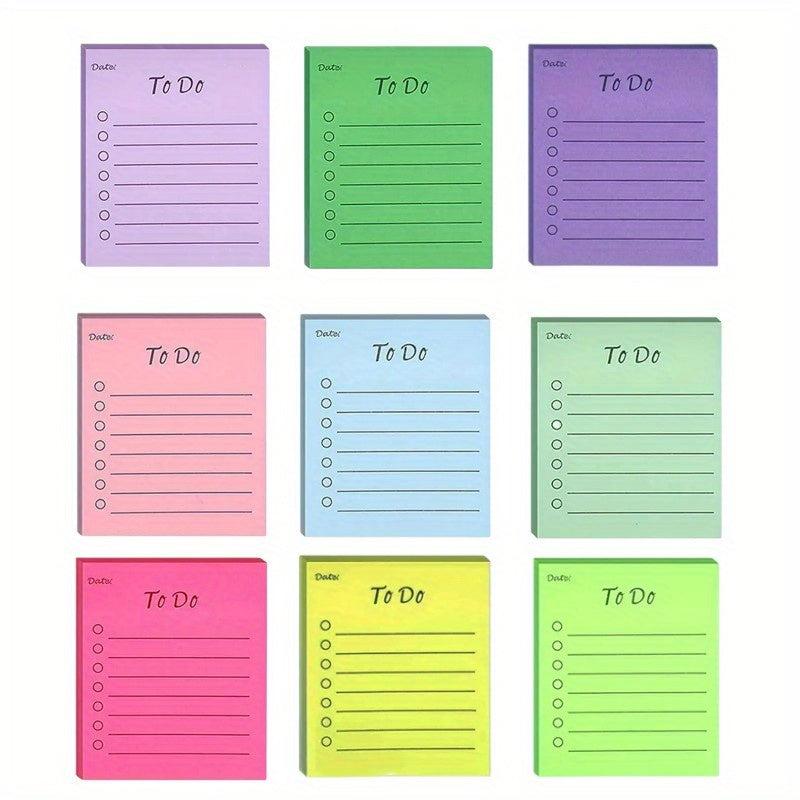 9pcs Sticky Notes 450 Sheets Adhesive Notebook School Stationery