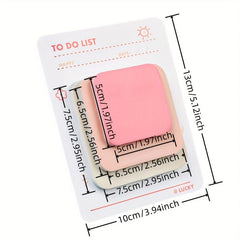 4pcs Creative Stacking Sticky Notes Colorful Sticky Note Paper