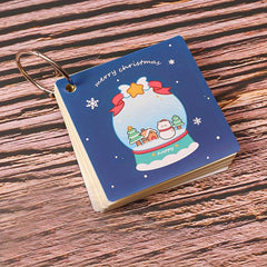 Christmas Notebook Portable Notepad Detachable Loose leaf Student Word Book