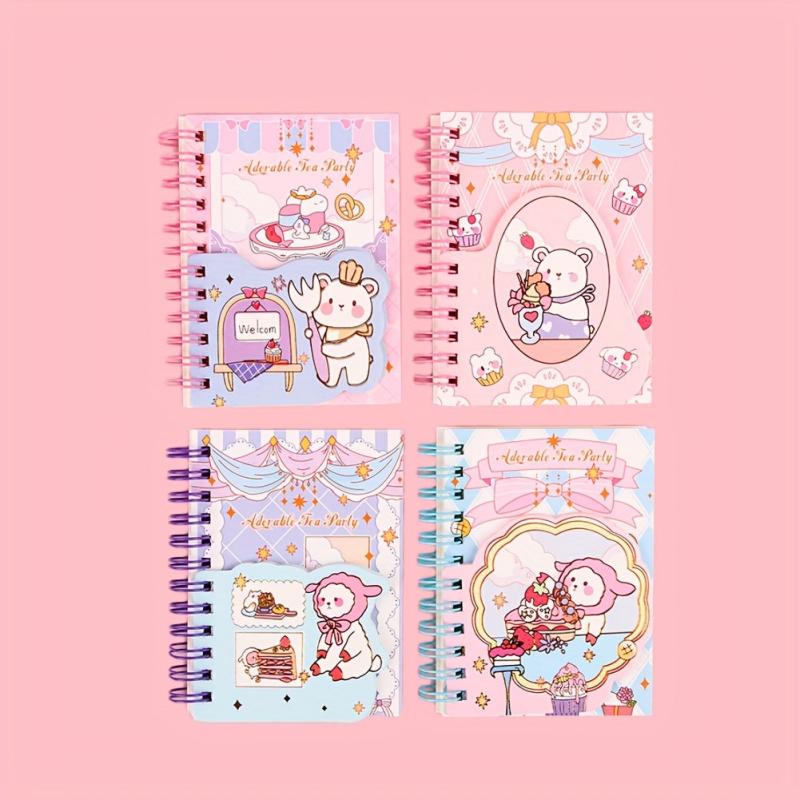 Ruled Spiral Notebook Journal College Ruled Hardcover Inner Pocket