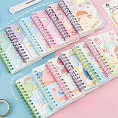 Ruled Spiral Notebook Journal College Ruled Hardcover Inner Pocket