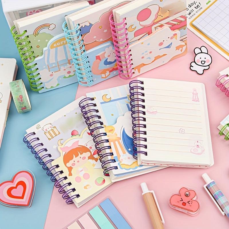 Ruled Spiral Notebook Journal College Ruled Hardcover Inner Pocket