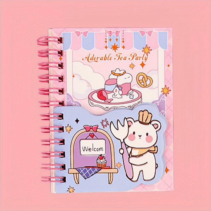 Ruled Spiral Notebook Journal College Ruled Hardcover Inner Pocket