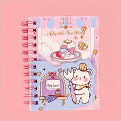 Ruled Spiral Notebook Journal College Ruled Hardcover Inner Pocket