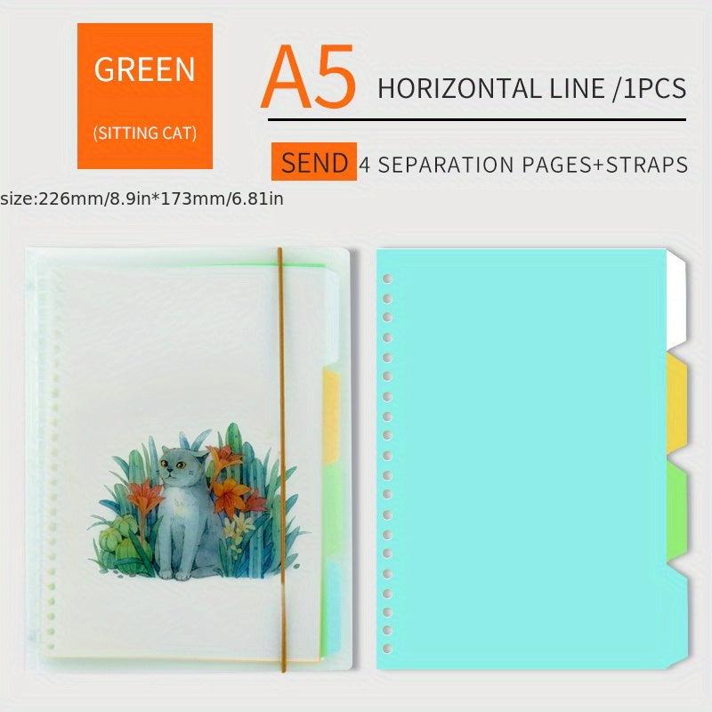 Hongtai B5 Loose Leaf Grid Notebook - 50 Thick Pages, High Value, Non-Sticky