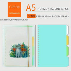 Hongtai B5 Loose Leaf Grid Notebook - 50 Thick Pages, High Value, Non-Sticky