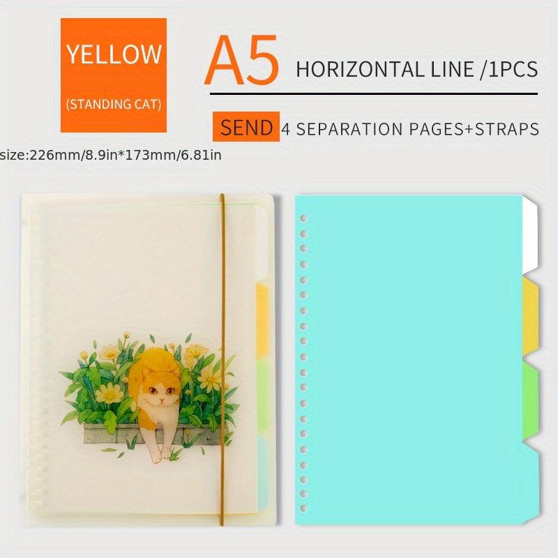 Hongtai B5 Loose Leaf Grid Notebook - 50 Thick Pages, High Value, Non-Sticky