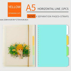 Hongtai B5 Loose Leaf Grid Notebook - 50 Thick Pages, High Value, Non-Sticky