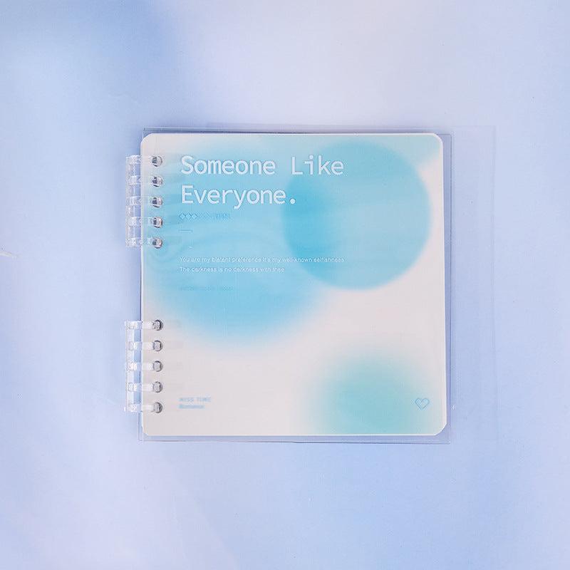 Ring Binder Transparent Notepad PP Cover Thin Student Loose Leaf Notebook