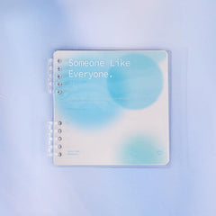 Ring Binder Transparent Notepad PP Cover Thin Student Loose Leaf Notebook